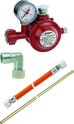 Herdanschluss-Set Propangas 50 mbar Anschluss Gas-Herd Stahlrohr