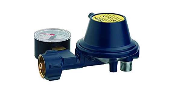 Marine Gasregler mit Manometer, 90°