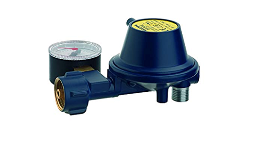 Marine Gasregler mit Manometer, 90°