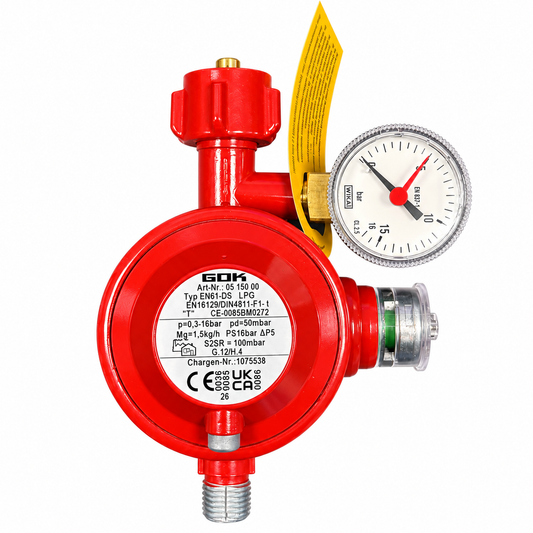 Herdanschluss-Set Propangas 50 mbar Anschluss Gas-Herd inkl.1,5m Gasschlauch