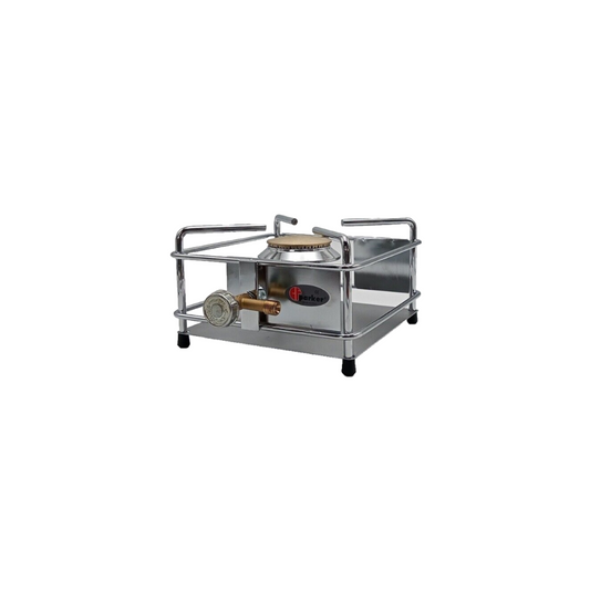 Hockerkocher 2,5kW, verchromt, Propan inkl. Anschlussset, Campingkocher, Outdoor