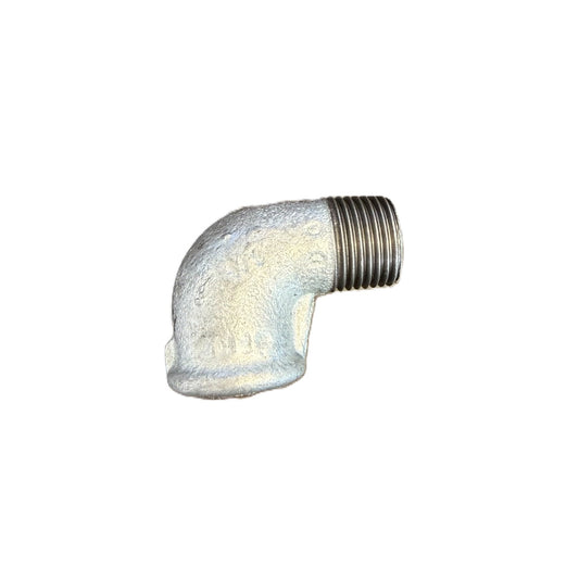 Winkel 1/2" IG x 1/2" AG – Temperguss verzinkt