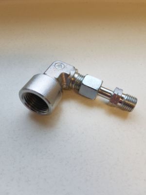 Winkel 1/2" R x 1/4" lks LPG Gas Adapter f. Gaskocher, Gasschlauch, Gasherd