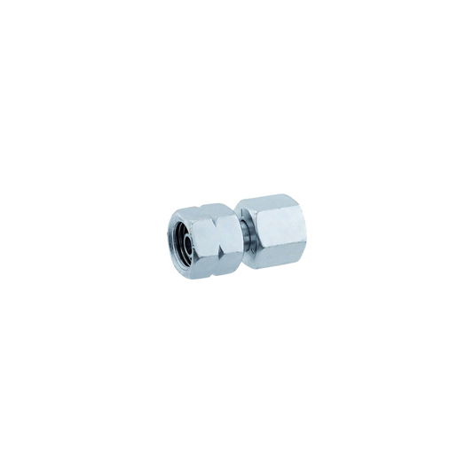 Gasverbinder / Verbindungsstück RST 8 mit Mutter und Schneidring 1/4 x RST 8
